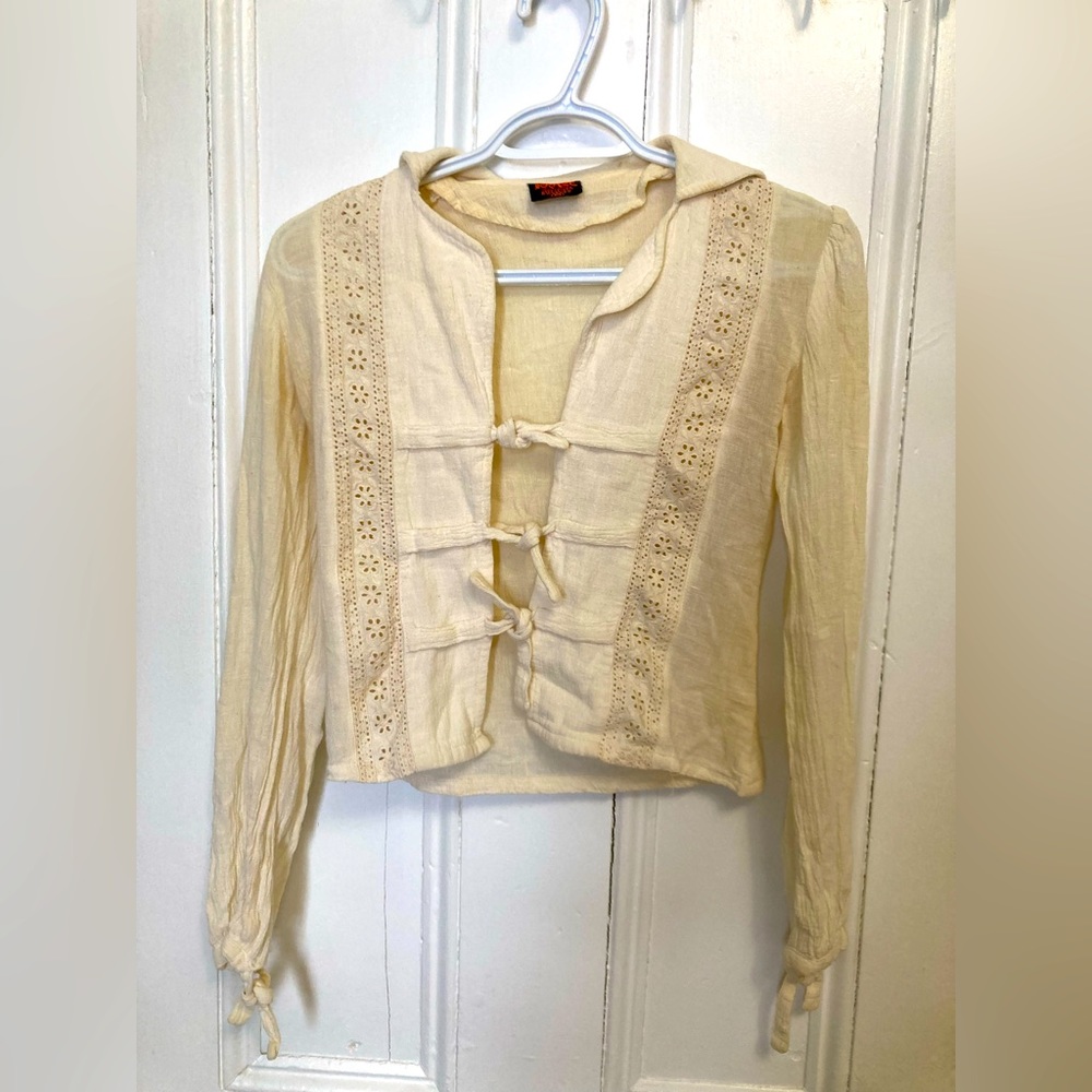 Authentic 1970s linen hippie shirt purchased from original owner